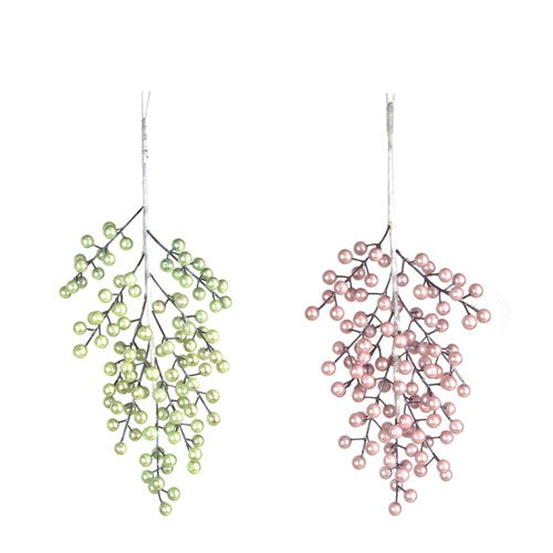 Pink & Mint Berry Stem 53cm 2 assorted