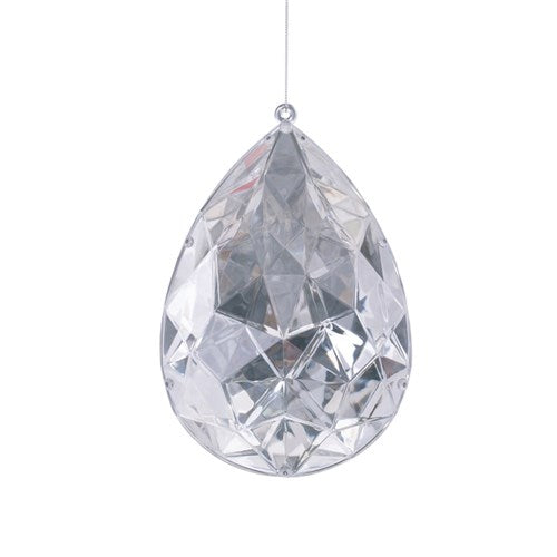 Tree Ornament 12.7X7.5X19cm Teardrop In Clear