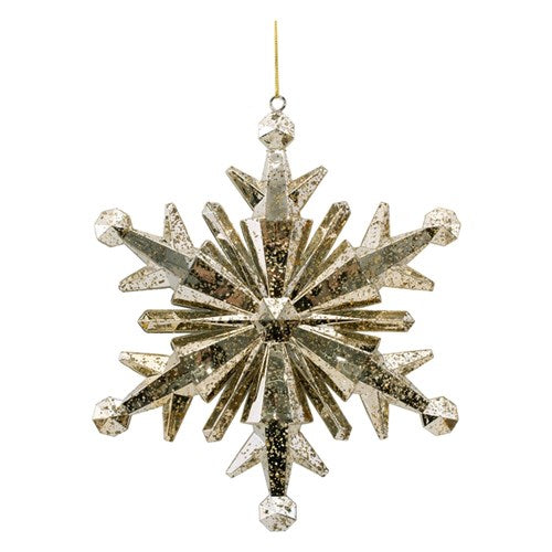 Champagne Anitque Finish Snowflake Ornament 20.5X22X23.5cm