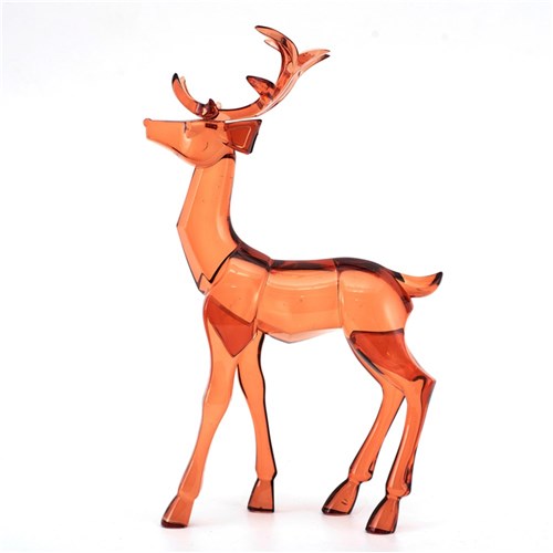Amber Acrylic Standing Reindeer 17.8X8.9X19cm