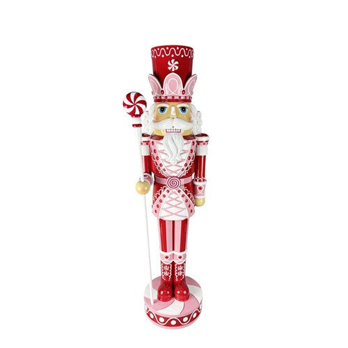 Candy Swirl Polyresin Nutcracker 93cm