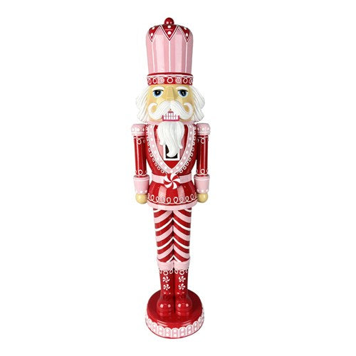 Candy Red Polyresin Nutcracker 62cm