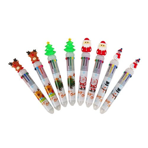 Christmas Pen 10 Colour 4 assorted 10cm