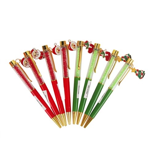 Christmas Crystal Fill Centre Pen 4 assorted 20cm