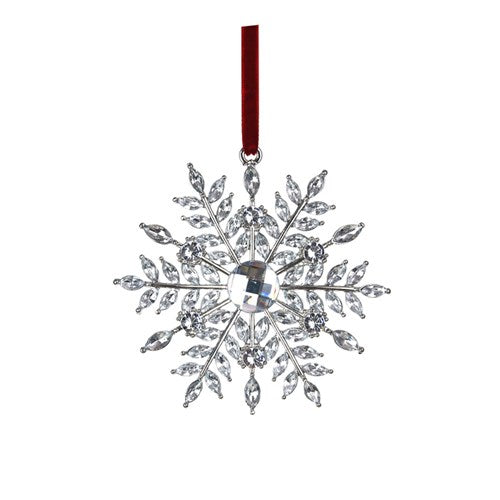 Tree Ornament 10cm Crystal Snowflake
