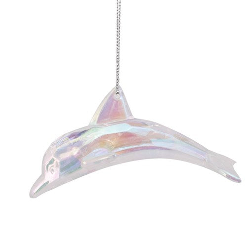 Tree Ornament 10cm Irridescent Dolphin