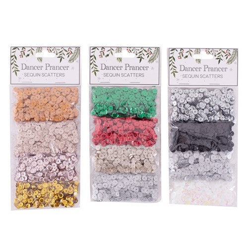 Christmas Sequin Scatters 3 assorted