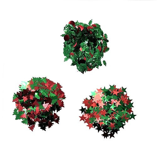 Green & Red Christmas Scatters 3 assorted