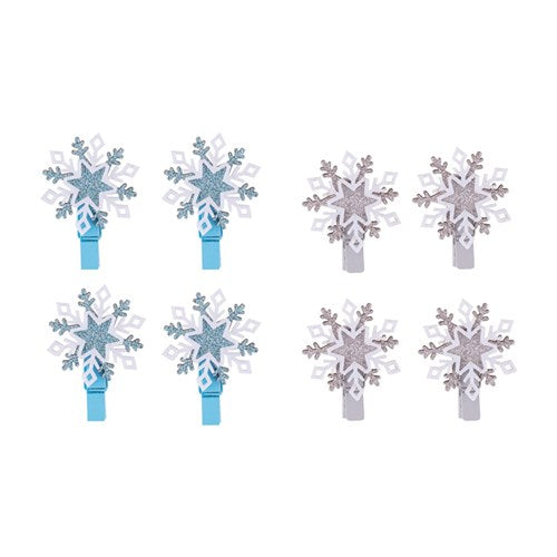 Peg with Snowflake Detail 4pk 2 assorted