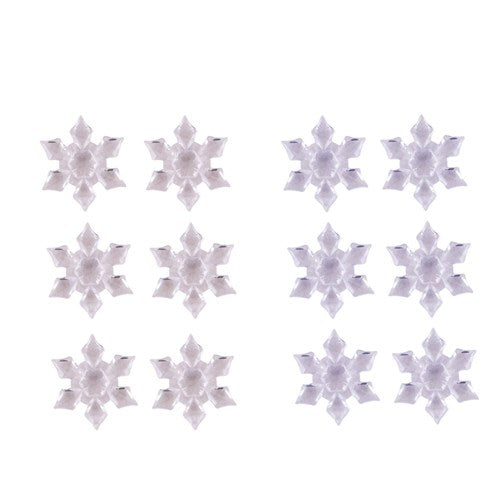 Acrylic Snowflake Clear, Light Blue 4.2cm 6pk assorted
