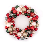 Shatterproof Bauble Wreath Red, Green, Champagne 39cm – thumbnail