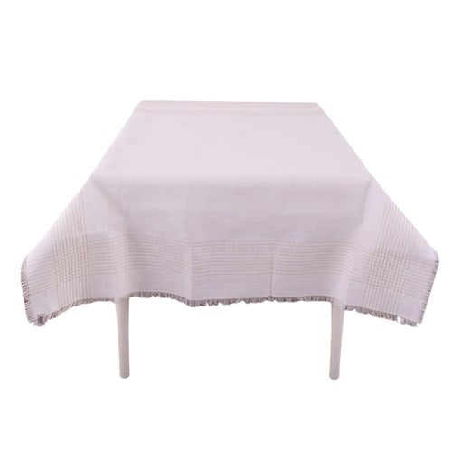 Table Cover 150X180cm Gold Stitch with Fringe