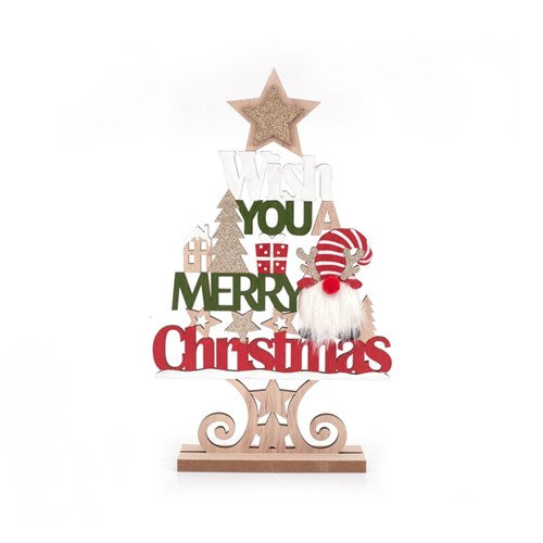 Wish You A Merry Christmas Sign 30X18X5cm