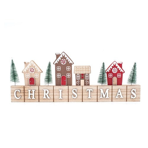 Christmas MDF Sign 40X15.5X2cm