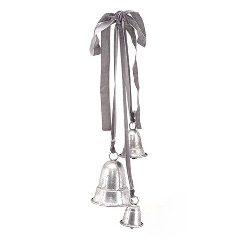 S3 Antique Silver Metal Bells S6X5cm M7X8cm L11X11cm Door Hanger