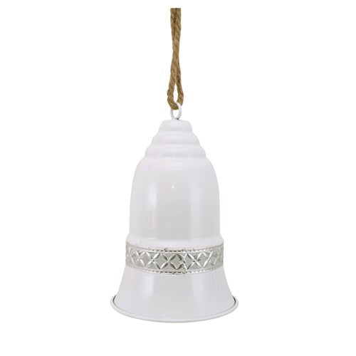 White Metal Bell with Silver Detail 20.5X32.5cm