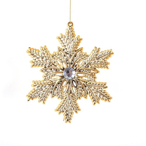 Christmas Tree Ornament 13cm Silver Snowflake
