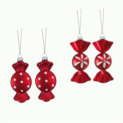 Tree Ornament 2Pk 8cm Candy Mini s 2 assorted