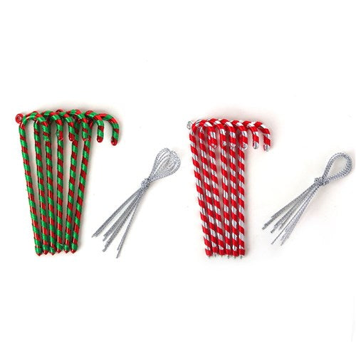 DIY Candy Canes 9cm 6pk assorted