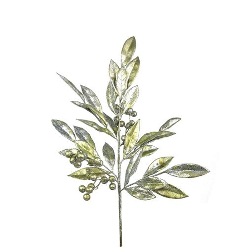 Mint Glitter Berry Stem 62cm