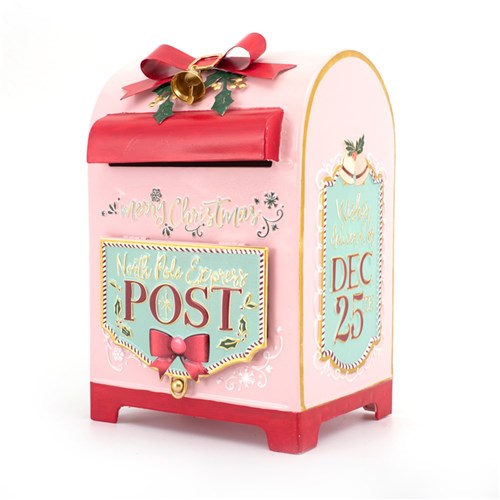 Metal Pink Mail Box 22.5X17X33cm
