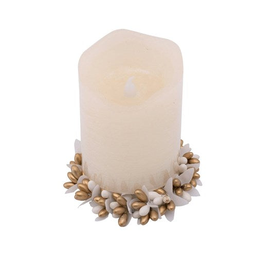 Candle Wreath 7.5cm Gold Berry