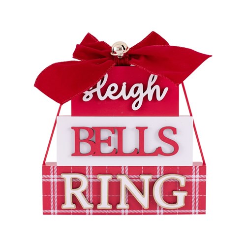 Sleigh Bells Ring Book Stack 20X4.2X20cm