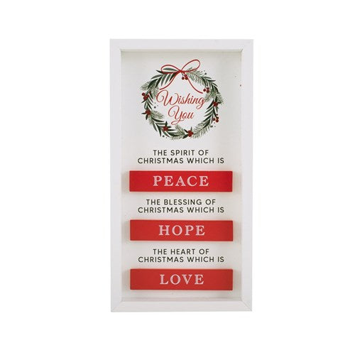 Christmas Verse Sign 11.9X3.8X22.9cm