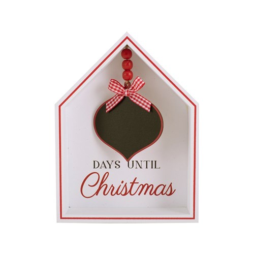 Days Till Christmas Sign 15X3.8X20cm