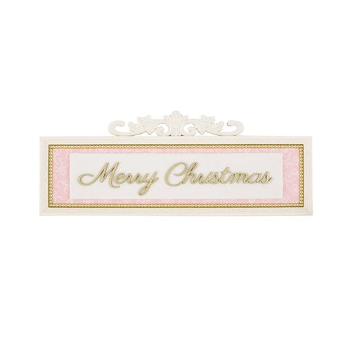 Pink Merry Christmas Wall Frame Sign 79X2.3X31.5cm