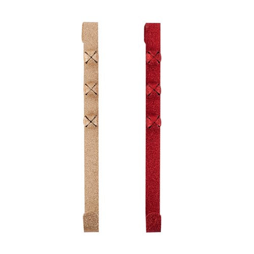 Wreath Hanger Red, Gold 35cm 2 assorted