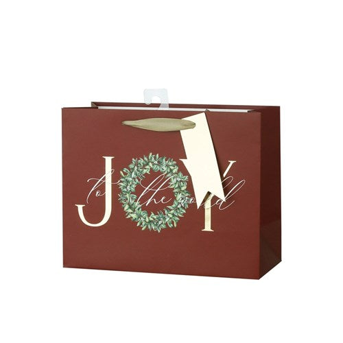 Gift Bag Joy To The World Horizontal 23x10x18cm Medium