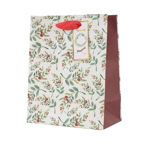 Gift Bag Christmas Berry 18x23x10cm Medium