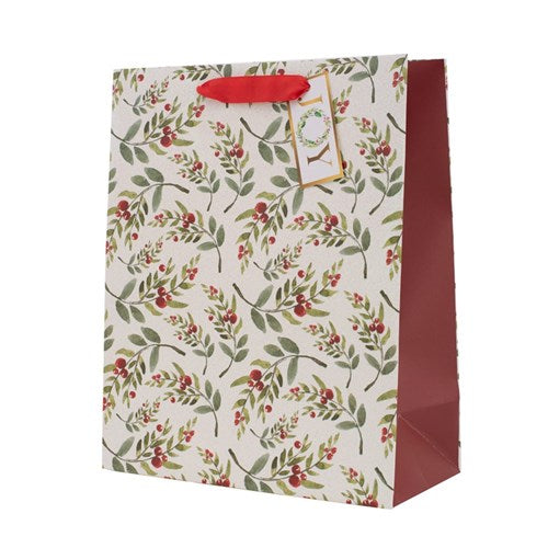 Gift Bag Christmas Berry 26x32x12cm Large