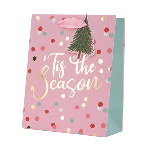 Gift Bag Tis The Season 18x23x10cm Medium