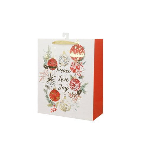 Gift Bag Peace Love Joy 26x32x12cm Large