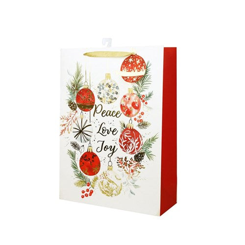 Gift Bag Peace Love Joy 30x42x12cm Xlarge