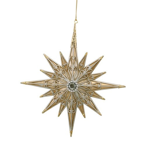 Christmas Tree Ornament 18cm Champagne Celestial Star Tree Ornamtent