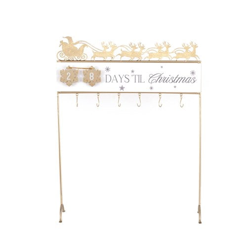 Metal Days Till Christmas Stocking Holder Stand 72.5X21.5X91.5cm