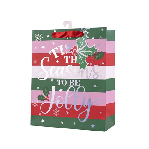 Gift Bag Tis The Season 26x32x12cm Large