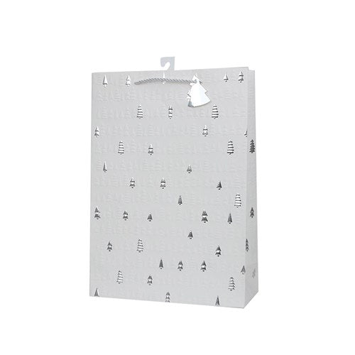 Gift Bag Silver Tree 30x42x12cm Xlarge