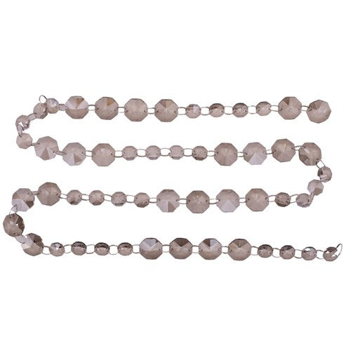 Smokey Grey Crystal Garland 150cm
