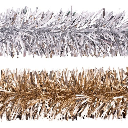 Tinsel 2m 6Ply D20cm Thick Cut 2 assorted