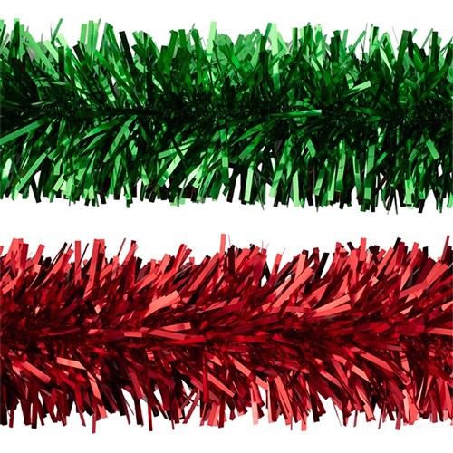 Tinsel 2m 6Ply D20cm Thick Cut 2 assorted