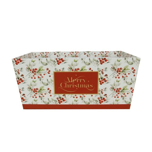 Traditional Christmas Hamper Basket 27.5X21.5X12cm