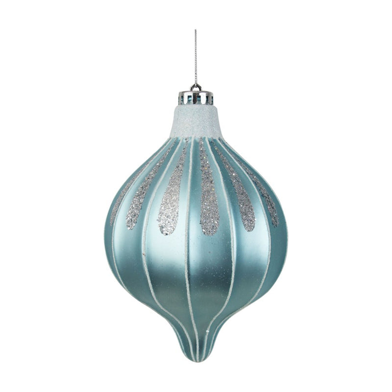 Arctic blue finial with silver and white finish 20 x 12cm