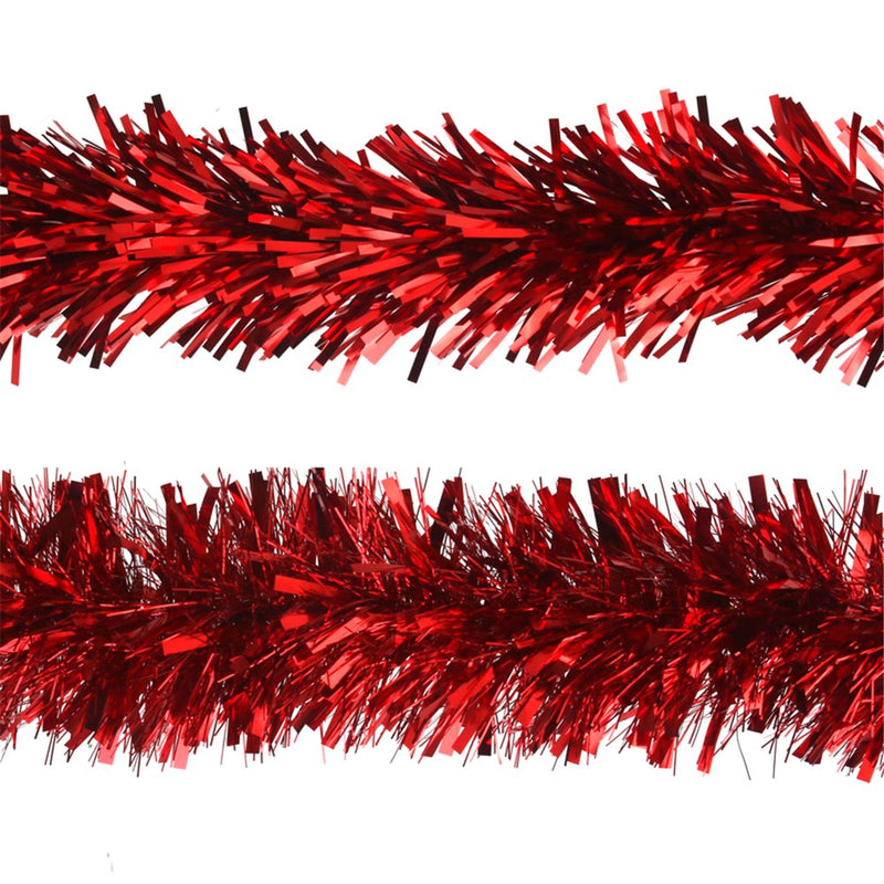 thick red Christmas tinsel 2m 6 ply