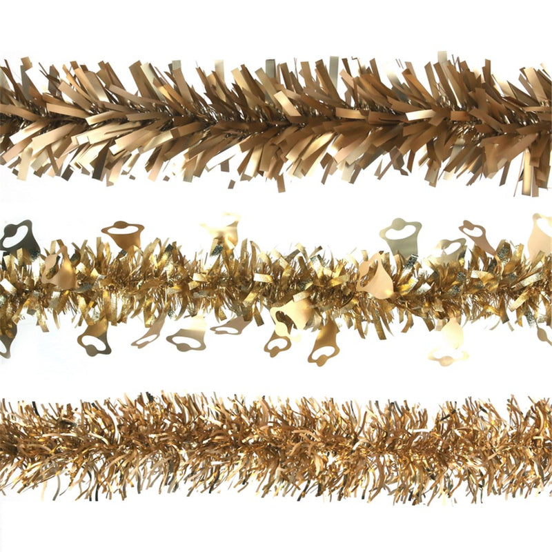 2m champagne 6 ply Christmas tinsel