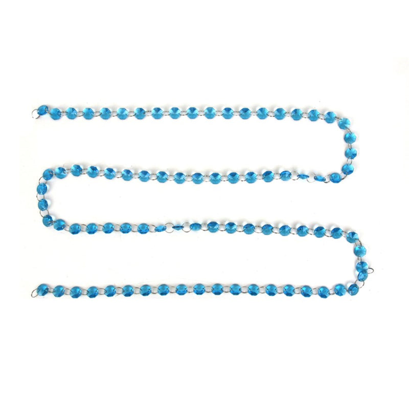 180cm blue topaz crystal beaded Christmas garland