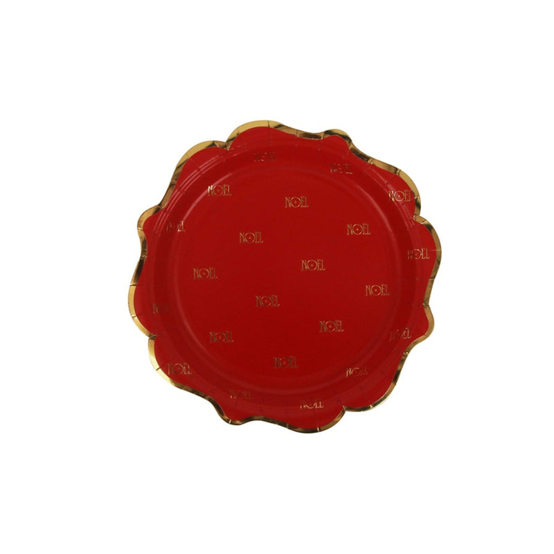 Noel Christmas paper plates 18cm 20 pack hot stamp finish